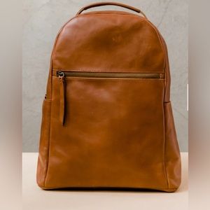 Able Alem Leather Backpack in Whiskey